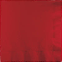 Bulk 600 pc Classic Red 2 Ply Luncheon Napkins  - Solid Color Party Tableware by Creative Converting