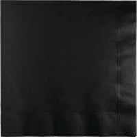 Bulk 250 pc Black Velvet Dinner Napkins 3 Ply  - Solid Color Party Tableware by Creative Converting
