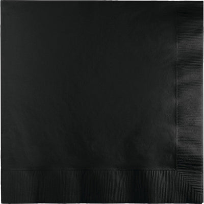 Bulk 250 pc Black Velvet Dinner Napkins 3 Ply  - Solid Color Party Tableware by Creative Converting