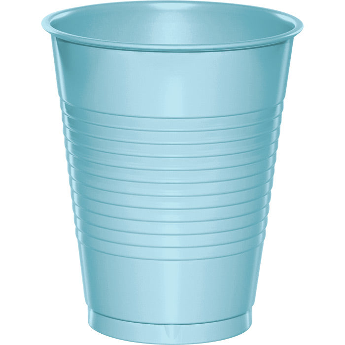 Bulk 240 pc Pastel Blue 16 oz Plastic Cups - Solid Color Party Tableware by Creative Converting