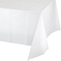 Bulk 12 pc White Value Friendly Plastic Table Cover - Solid Color Party Tableware by Creative Converting