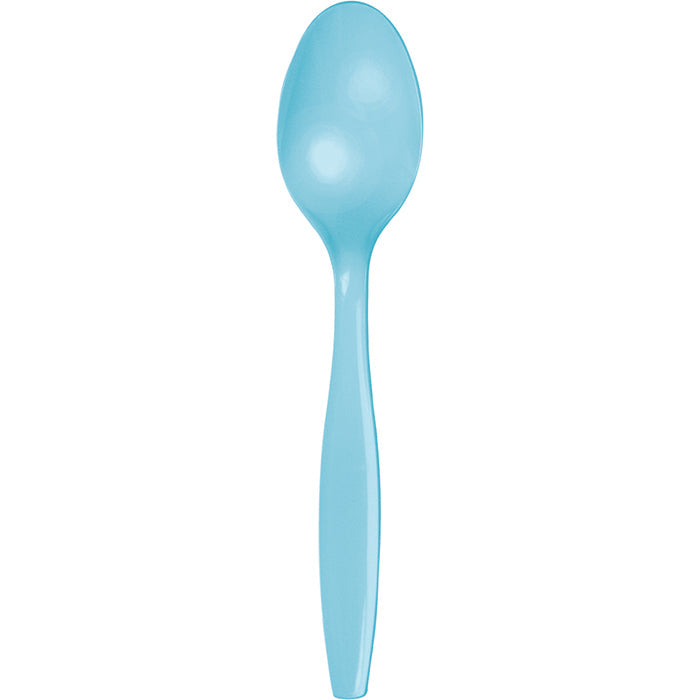 Bulk 288 pc Pastel Blue Plastic Spoons  - Solid Color Party Tableware by Creative Converting
