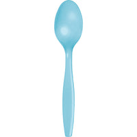 Bulk 288 pc Pastel Blue Plastic Spoons  - Solid Color Party Tableware by Creative Converting