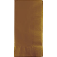 Bulk 600 pc Glittering Gold 2 Ply Dinner Napkins  - Solid Color Party Tableware by Creative Converting