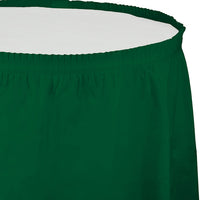 Bulk 6 pc Hunter Green Plastic Table Skirt - Solid Color Party Tableware by Creative Converting