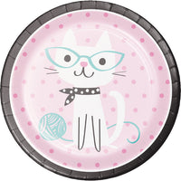96 pc Bulk Purr-fect Cat Party Dinner Plates - Birthday Party Supplies by Creative Converting
