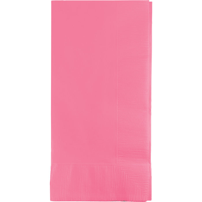 Bulk 600 pc Candy Pink 2 Ply Dinner Napkins  - Solid Color Party Tableware by Creative Converting