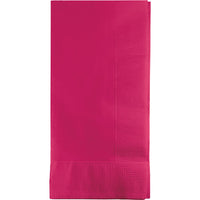 Bulk 600 pc Hot Magenta 2 Ply Dinner Napkins  - Solid Color Party Tableware by Creative Converting