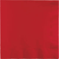 Bulk 250 pc Classic Red Dinner Napkins 3 Ply  - Solid Color Party Tableware by Creative Converting