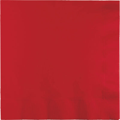 Bulk 250 pc Classic Red Dinner Napkins 3 Ply  - Solid Color Party Tableware by Creative Converting