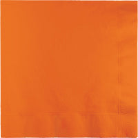 Bulk 250 pc Sunkissed Orange Dinner Napkins 3 Ply  - Solid Color Party Tableware by Creative Converting