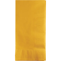 Bulk 600 pc School Bus Yellow 2 Ply Dinner Napkins  - Solid Color Party Tableware by Creative Converting
