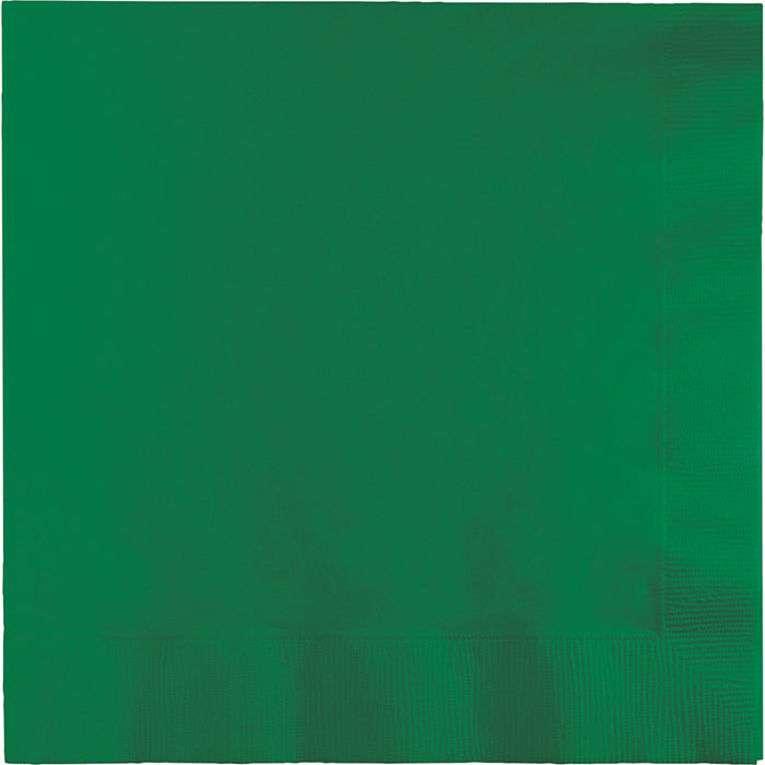 Bulk 250 pc Emerald Green Dinner Napkins 3 Ply  - Solid Color Party Tableware by Creative Converting