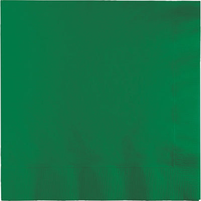 Bulk 250 pc Emerald Green Dinner Napkins 3 Ply  - Solid Color Party Tableware by Creative Converting