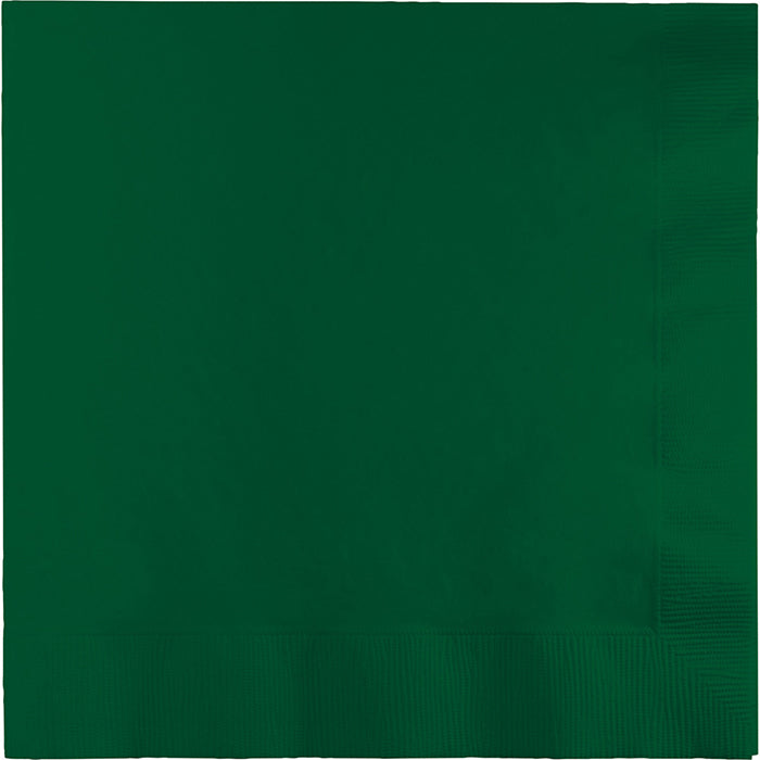 Bulk 250 pc Hunter Green Dinner Napkins 3 Ply  - Solid Color Party Tableware by Creative Converting