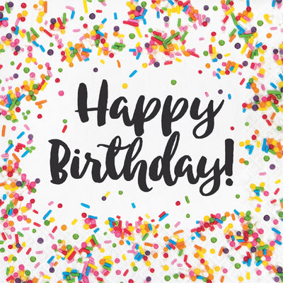 192 pc Bulk Confetti Sprinkles Birthday Luncheon Napkins - Birthday Party Supplies by Creative Converting