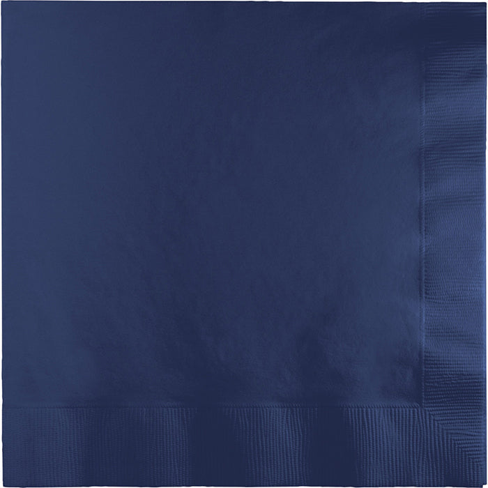 Bulk 250 pc Navy Blue Dinner Napkins 3 Ply  - Solid Color Party Tableware by Creative Converting