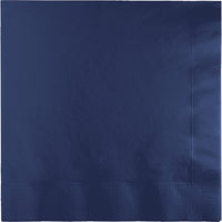 Bulk 250 pc Navy Blue Dinner Napkins 3 Ply  - Solid Color Party Tableware by Creative Converting