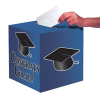 6 pc Bulk Graduation Card Boxes, Blue - Graduation Party Supplies by Creative Converting