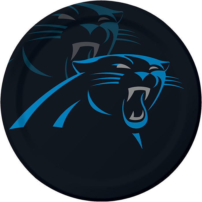 96 pc Bulk Carolina Panthers Dinner Plates - Sports Party Supplies by Creative Converting
