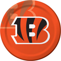 96 pc Bulk Cincinnati Bengals Dinner Plates - Sports Party Supplies by Creative Converting