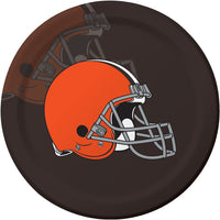 96 pc Bulk Cleveland Browns Dinner Plates - Sports Party Supplies by Creative Converting