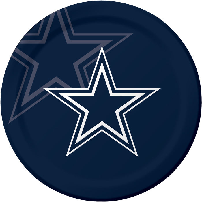 96 pc Bulk Dallas Cowboys Dinner Plates - Sports Party Supplies by Creative Converting