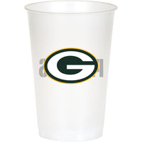 96/Case Bulk Green Bay Packers 20 oz Plastic Cups