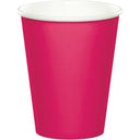 Bulk 240 pc Hot Magenta 9 oz Hot & Cold Cups - Solid Color Party Tableware by Creative Converting