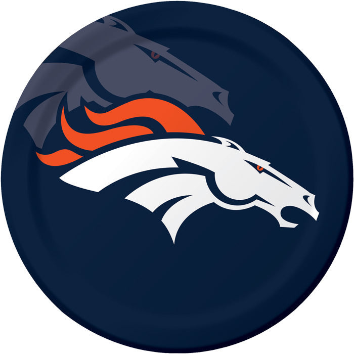 96 pc Bulk Denver Broncos Dinner Plates - Sports Party Supplies by Creative Converting