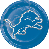 96 pc Bulk Detroit Lions Dinner Plates - Sports Party Supplies by Creative Converting