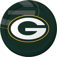 96 pc Bulk Green Bay Packers Dinner Plates - Sports Party Supplies by Creative Converting