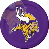 96 pc Bulk Minnesota Vikings Dinner Plates - Sports Party Supplies by Creative Converting