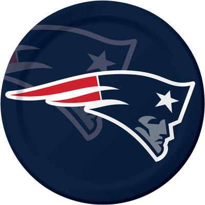 96/Case Bulk New England Patriots Dinner Plates