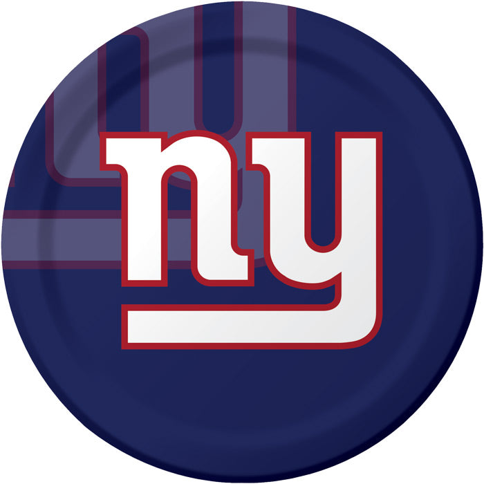 96 pc Bulk New York Giants Dinner Plates - Sports Party Supplies by Creative Converting