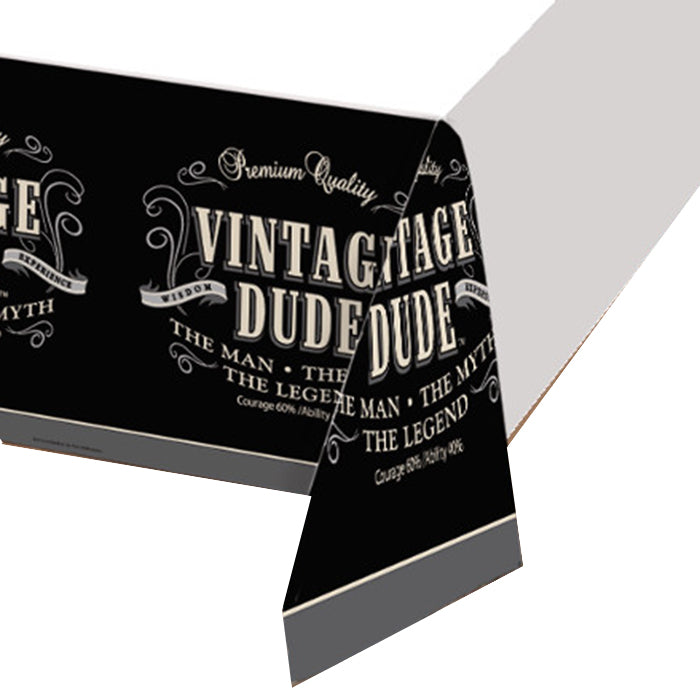 6 pc Bulk Vintage Dude Table Covers - Birthday Party Supplies by Creative Converting