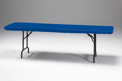 Bulk 12 pc Royal Blue Stay Put 30" x 96" Table Covers - Solid Color Party Tableware by Creative Converting