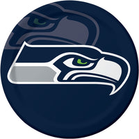 96 pc Bulk Seattle Seahawks Dinner Plates - Sports Party Supplies by Creative Converting