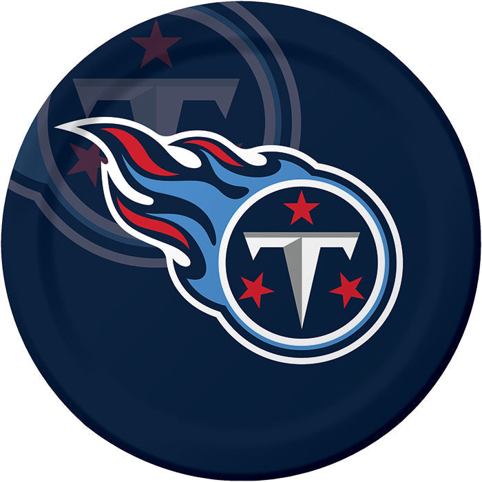 96 pc Bulk Tennessee Titans Dinner Plates - Sports Party Supplies by Creative Converting