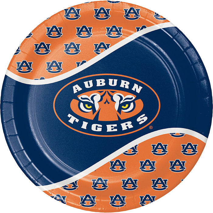 96 pc Bulk Auburn Dinner Plate - Sports Party Supplies by Creative Converting