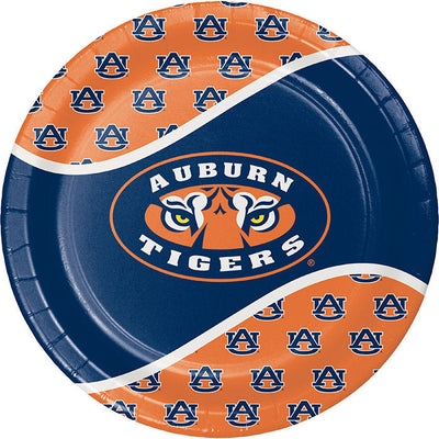 96 pc Bulk Auburn Dinner Plate - Sports Party Supplies by Creative Converting