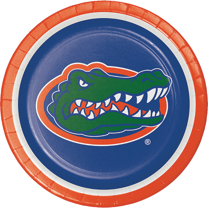 96 pc Bulk University of Florida Dinner Plates - Sports Party Supplies by Creative Converting