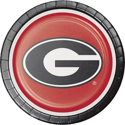 96 pc Bulk University of Georgia Dinner Plates - Sports Party Supplies by Creative Converting