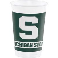96 pc Bulk Michigan State University 20 oz Plastic Cups - Sports Party Supplies by Creative Converting