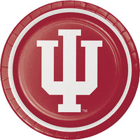 96 pc Bulk Indiana University Dinner Plate - Sports Party Supplies by Creative Converting