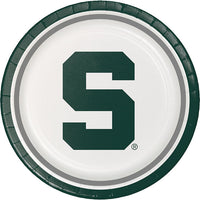 96 pc Bulk Michigan State University Dinner Plate - Sports Party Supplies by Creative Converting