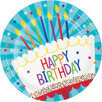 Cake Birthday Paper Dinner Plates (Case of 96) - Birthday Party Supplies by Creative Converting