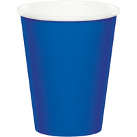 Bulk 240 pc Cobalt Blue Disposable Cups 9 oz Paper - Solid Color Party Tableware by Creative Converting