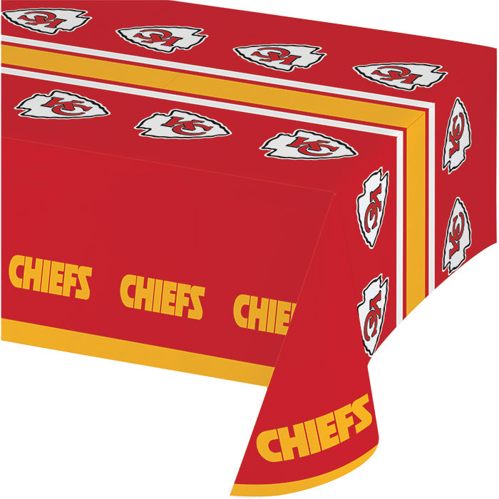 12 pc Bulk Kansas City Chiefs Table Covers - Sports Party Supplies by Creative Converting
