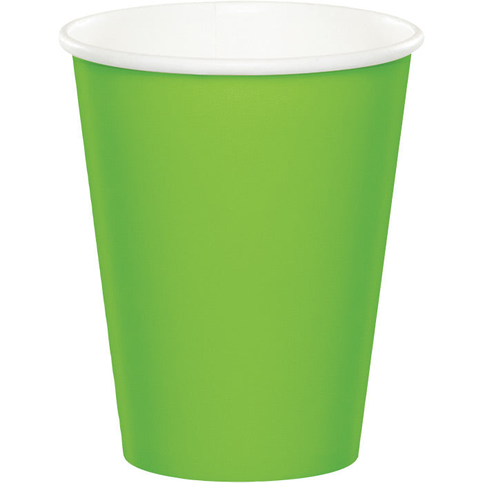 Bulk 240 pc Fresh Lime 9 oz Hot & Cold Cups - Solid Color Party Tableware by Creative Converting